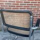 Set of 4 chairs model B64 Cesca with armrests in Black and Chrome