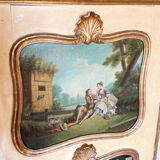 Fireplace trumeau mirror, gilded