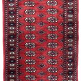 Handmade vintage rug Uzbek Bukhara 81cm x 119cm 1970s