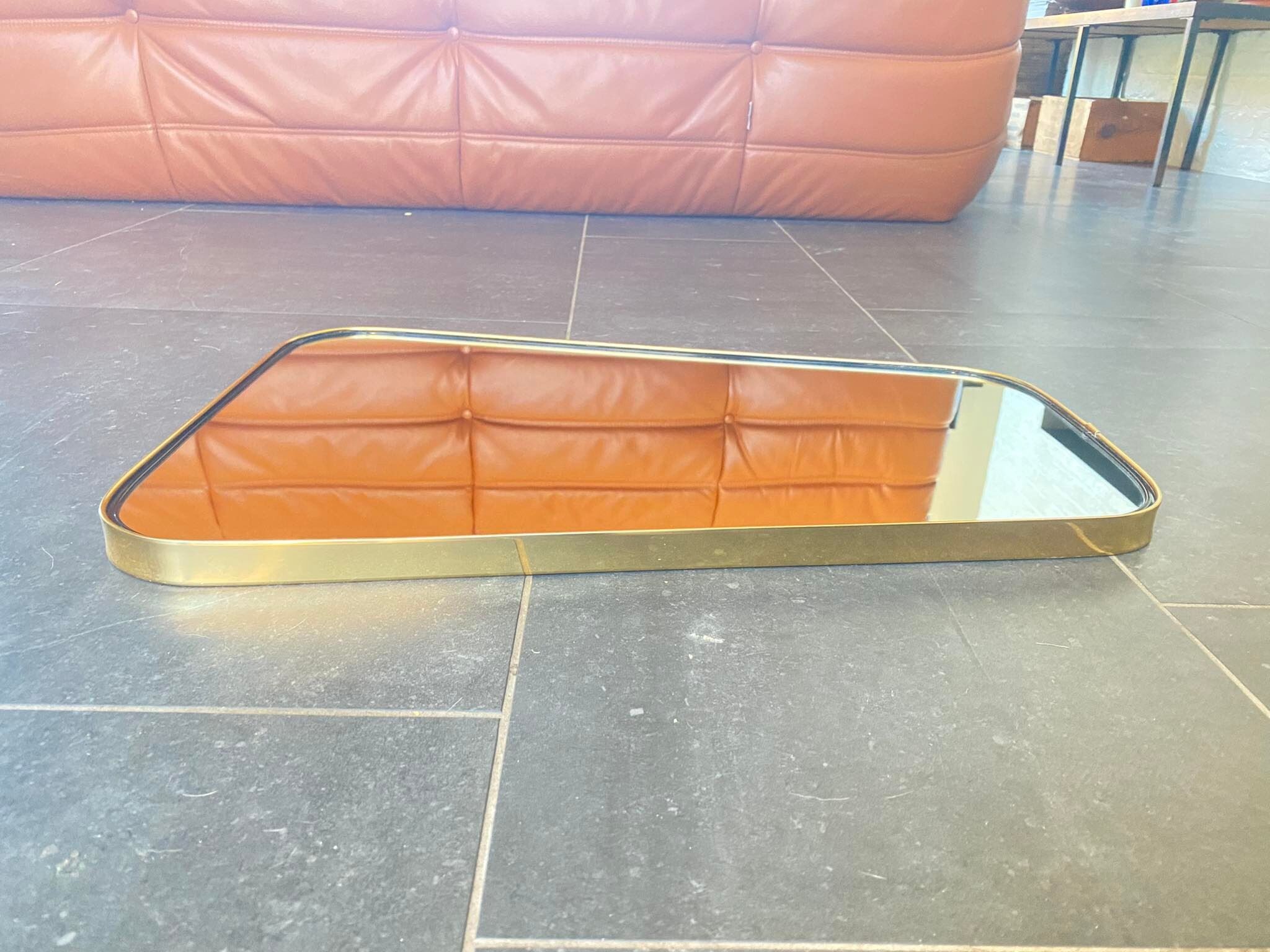 Trapezoidal vintage mirror