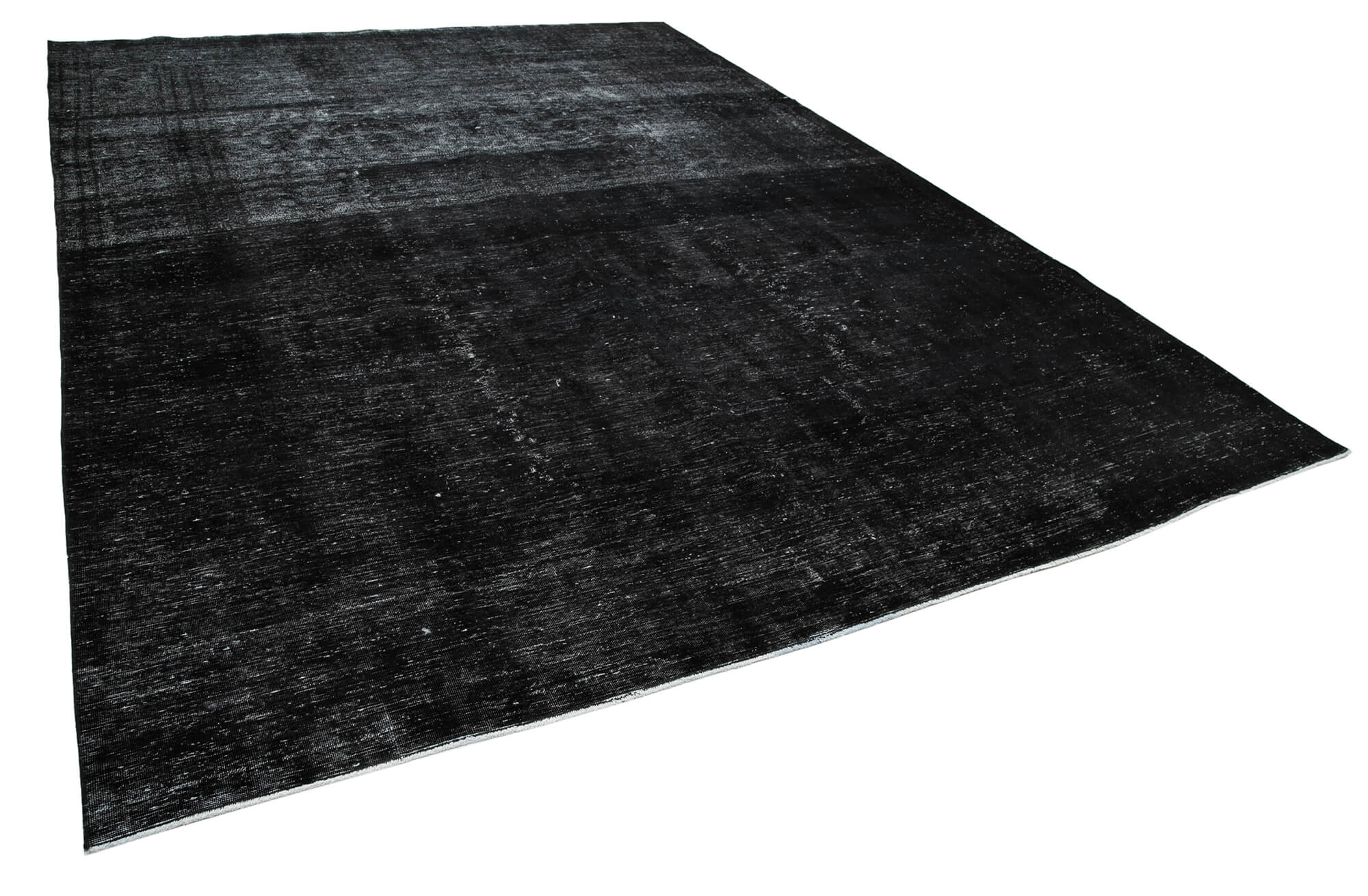 Hand-knotted persian overdyed 289 cm x 402 cm black wool carpet