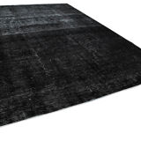 Hand-knotted persian overdyed 289 cm x 402 cm black wool carpet