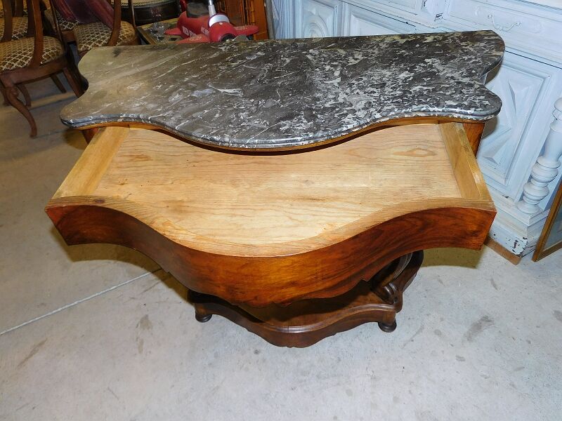 Console in mahogany of the 19th