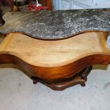 Console in mahogany of the 19th