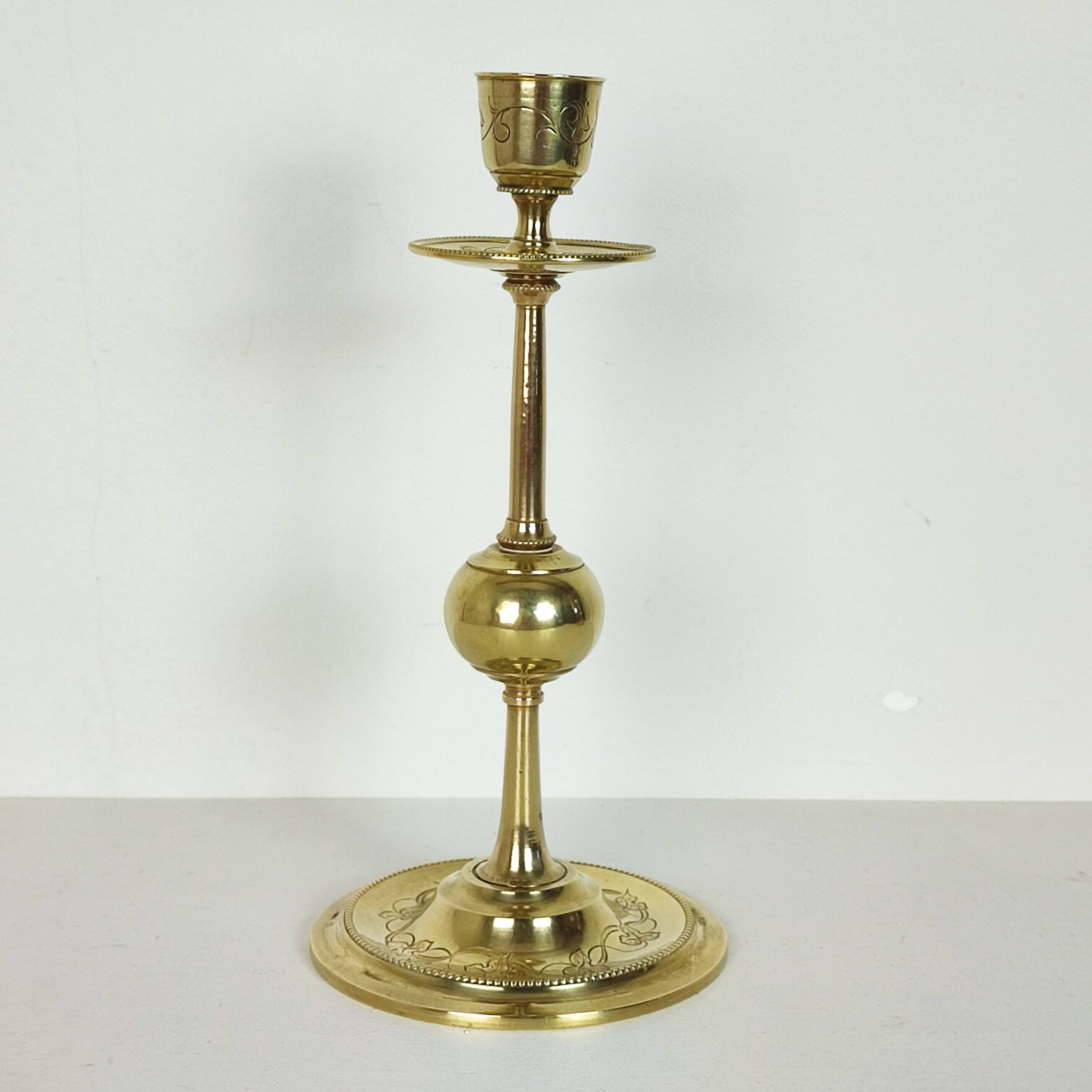 Pair of brass candlesticks