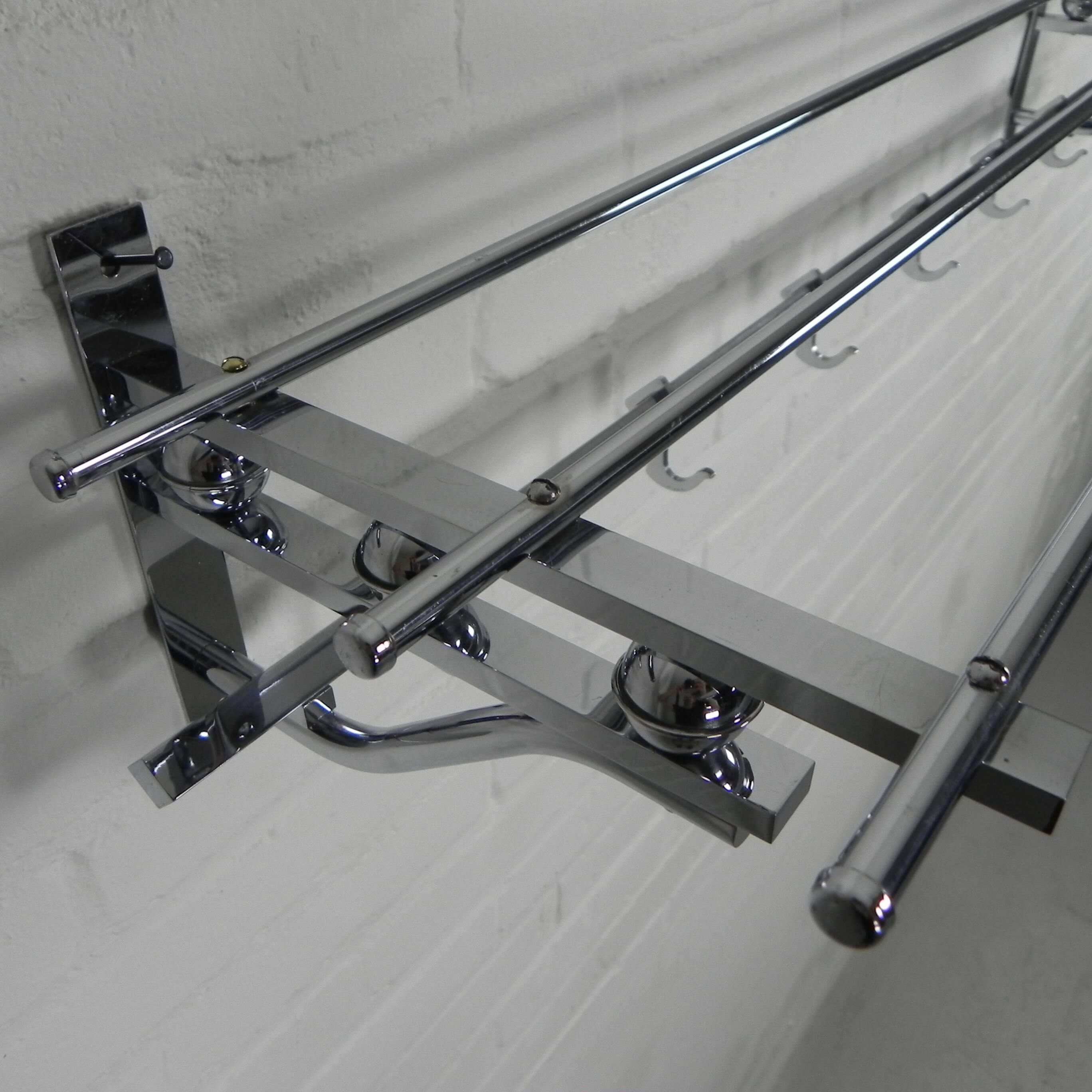 Art Deco wall coat rack with 6 hooks, 1930s