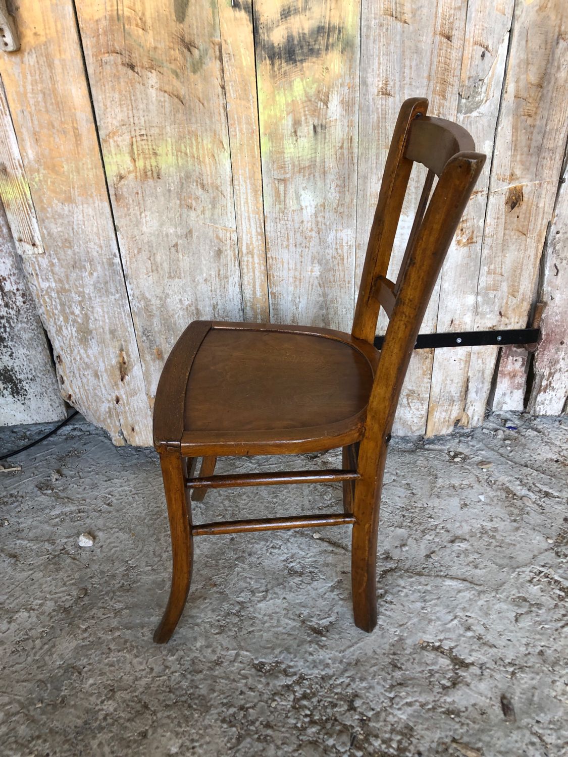 Chair bistrot luterma wood drawing sitting 70s vintage #a197
