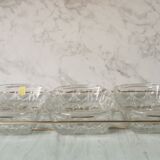 Plateau à compartiments verre et métal doré