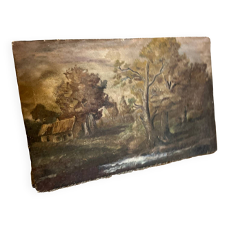 Landscape painting signed 1935