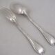 12 dessert spoons, 24 pieces in silver-plated metal Christofle Rubans