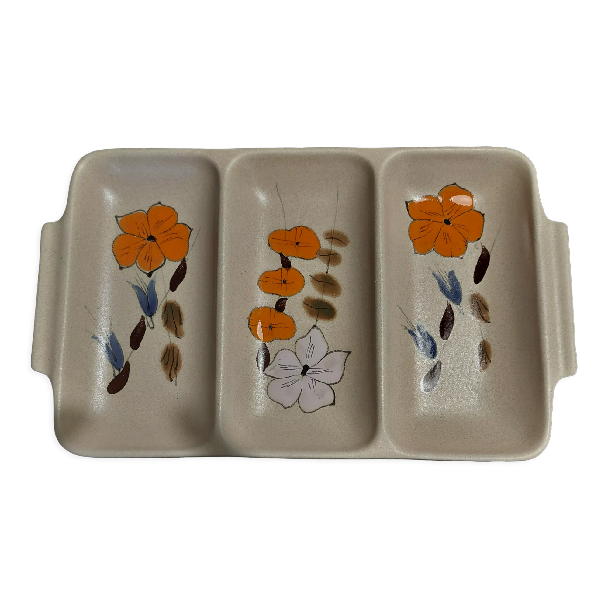 Vintage stoneware appetizer dish