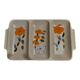Plat à hors d'oeuvre vintage grès