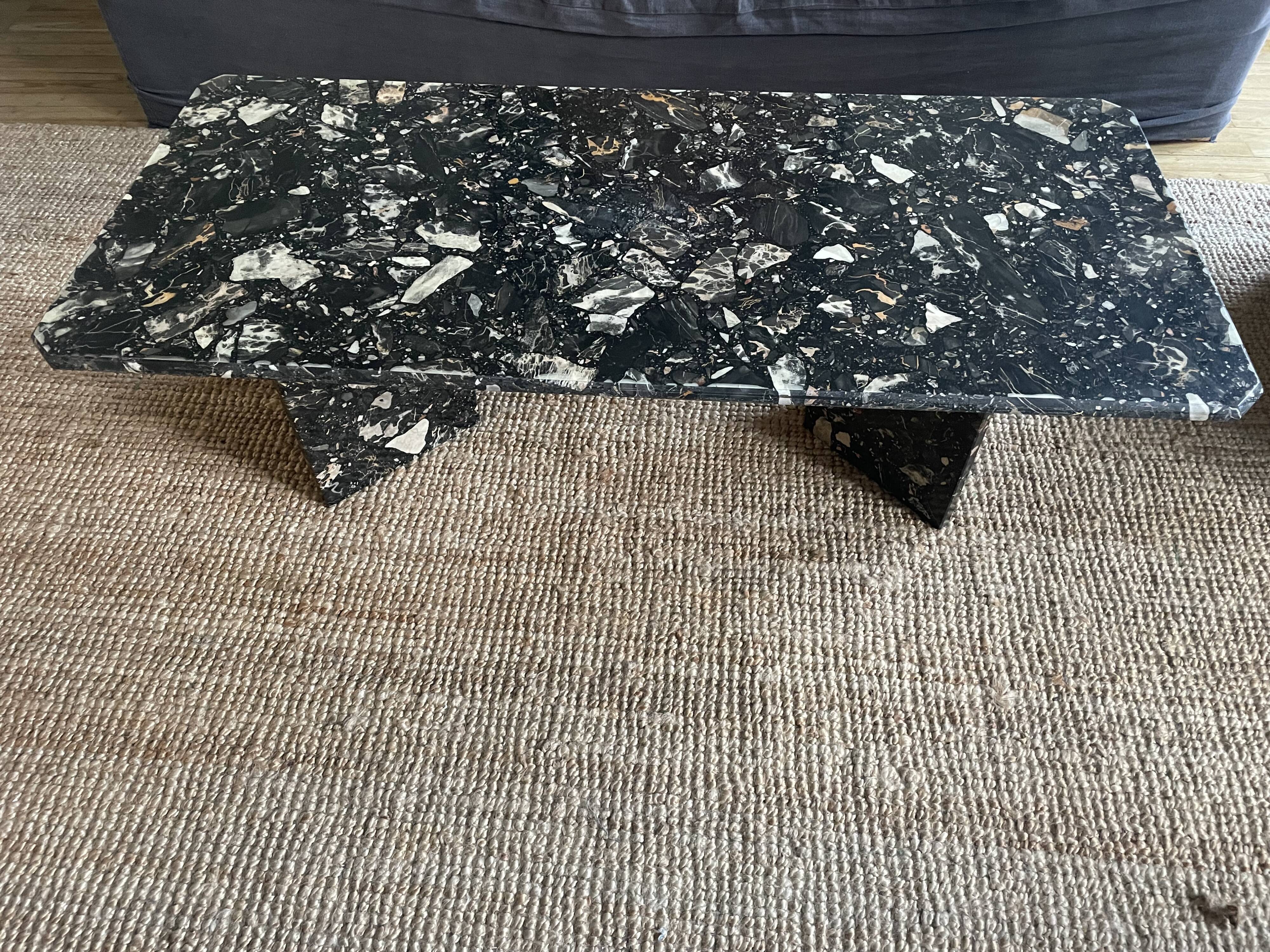Terrazzo marble coffee table
