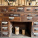 Exceptional antique apothecary workbench.