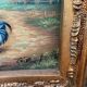 Oil on Panel Signed – Courtyard Scene with Roosters and Hens