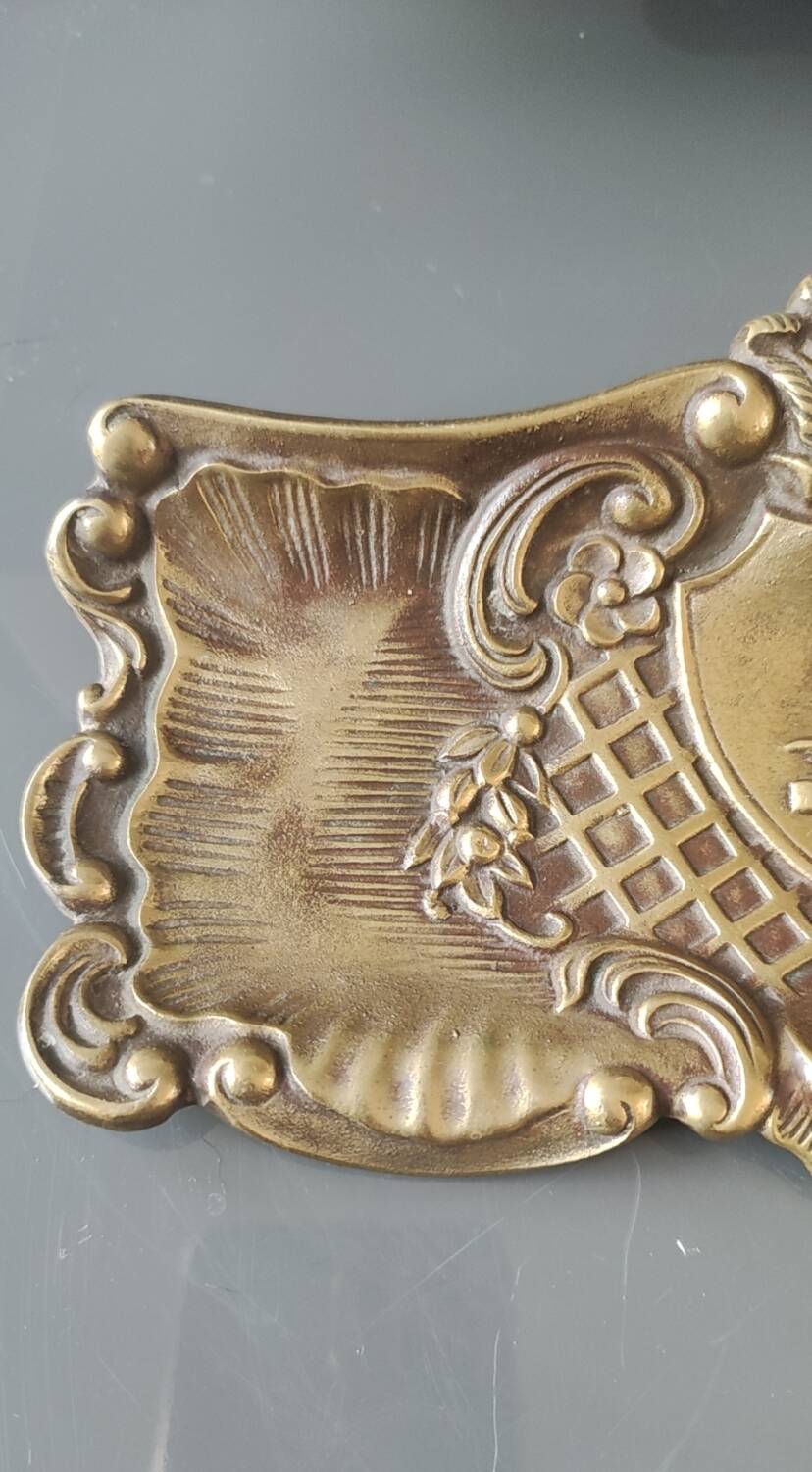 Purse style Rocaille/Napoleon III in aged gold patina brass