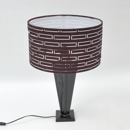 Lampe de table hollywood regency des années 70 avec un abat-jour ajouré, belgique