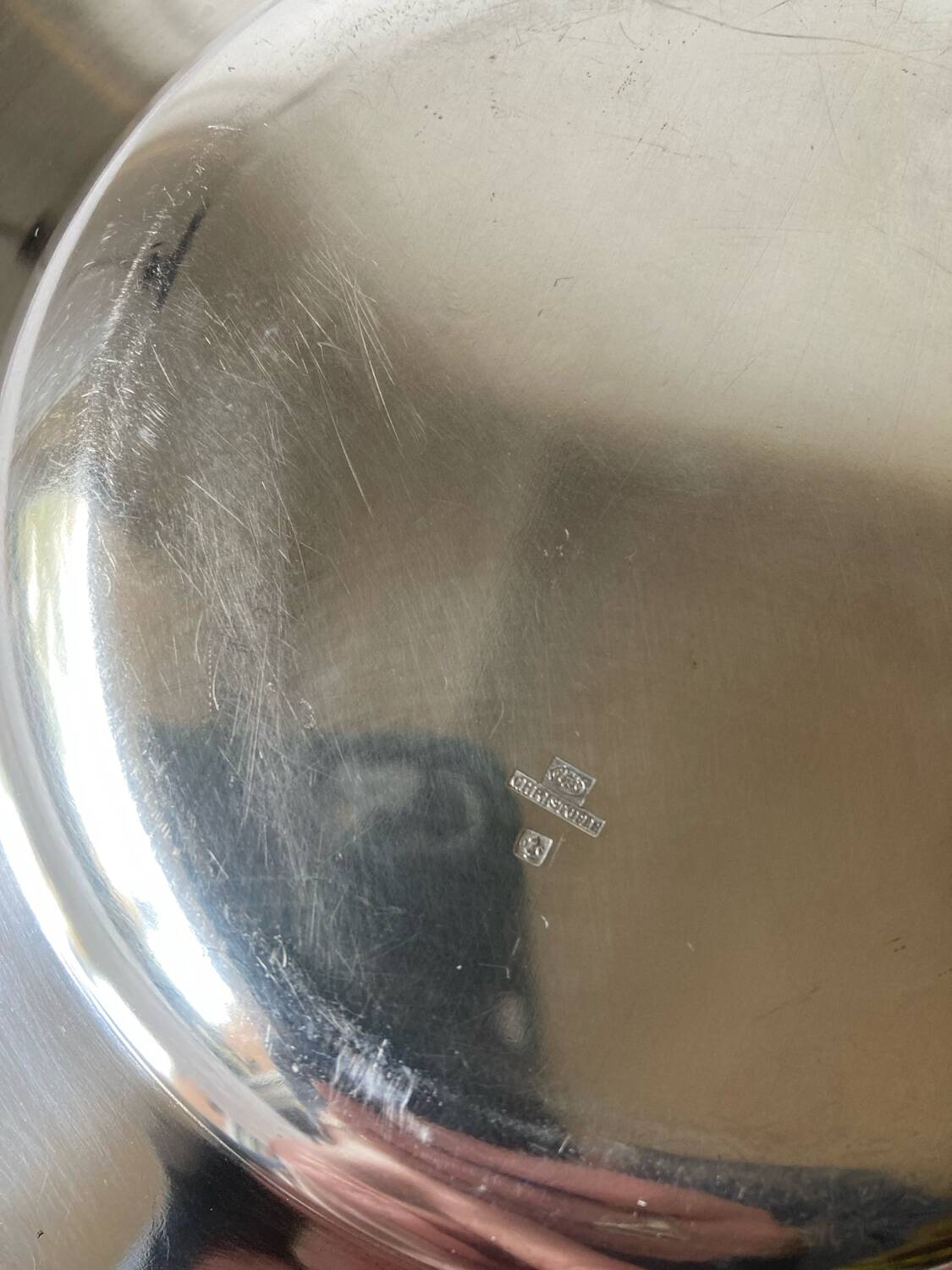 Silver-plated metal bottle coaster Christofle