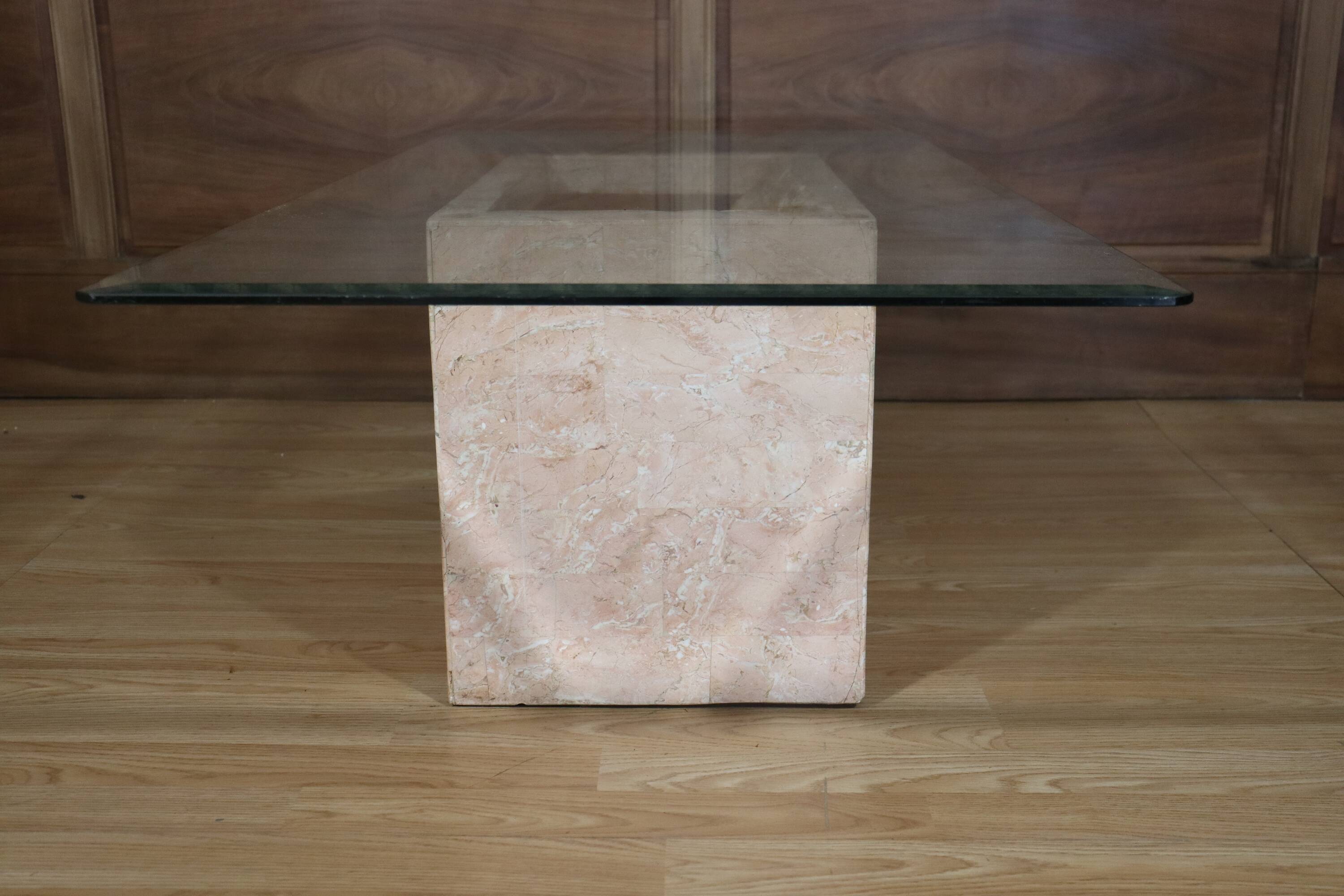 Travertine coffee table