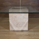 Travertine coffee table