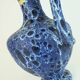 Large vintage kreutz-keramik 1960s 70s vase jug model 228 fat lava drip glaze intense blue