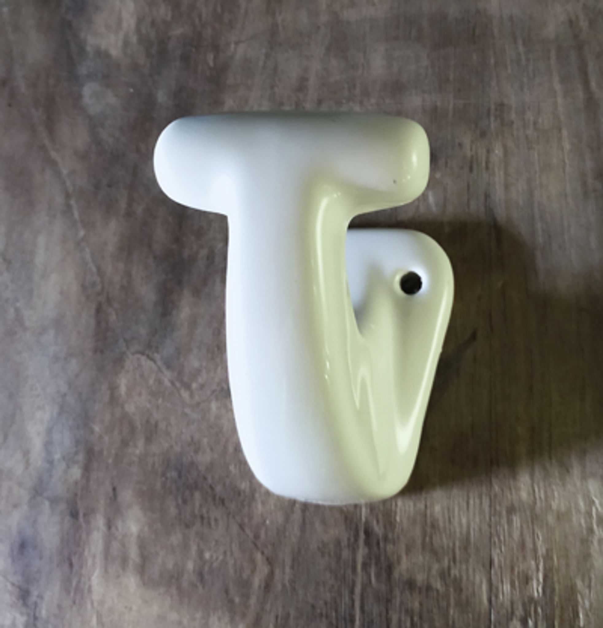 Porcelain hook or coat rack
