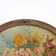 Huile sur paneau ovale "bouquet de fleur"