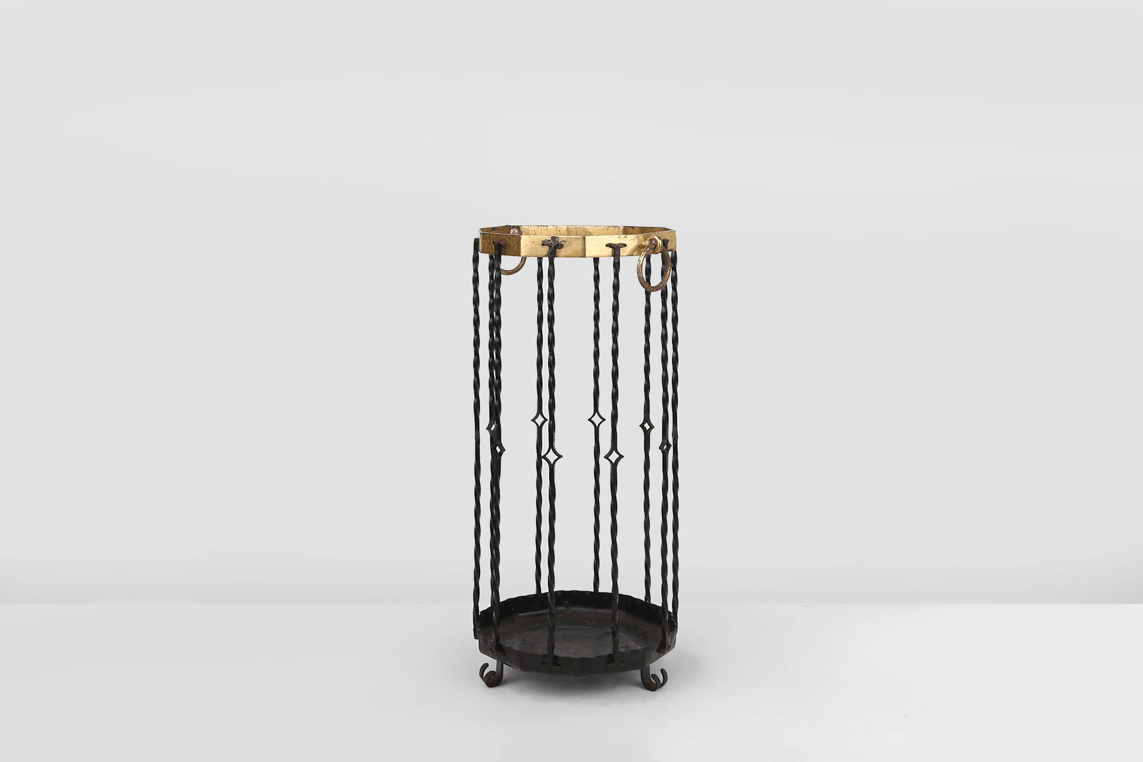 Stylish robust mid-century umbrella stand, France ca. 1950