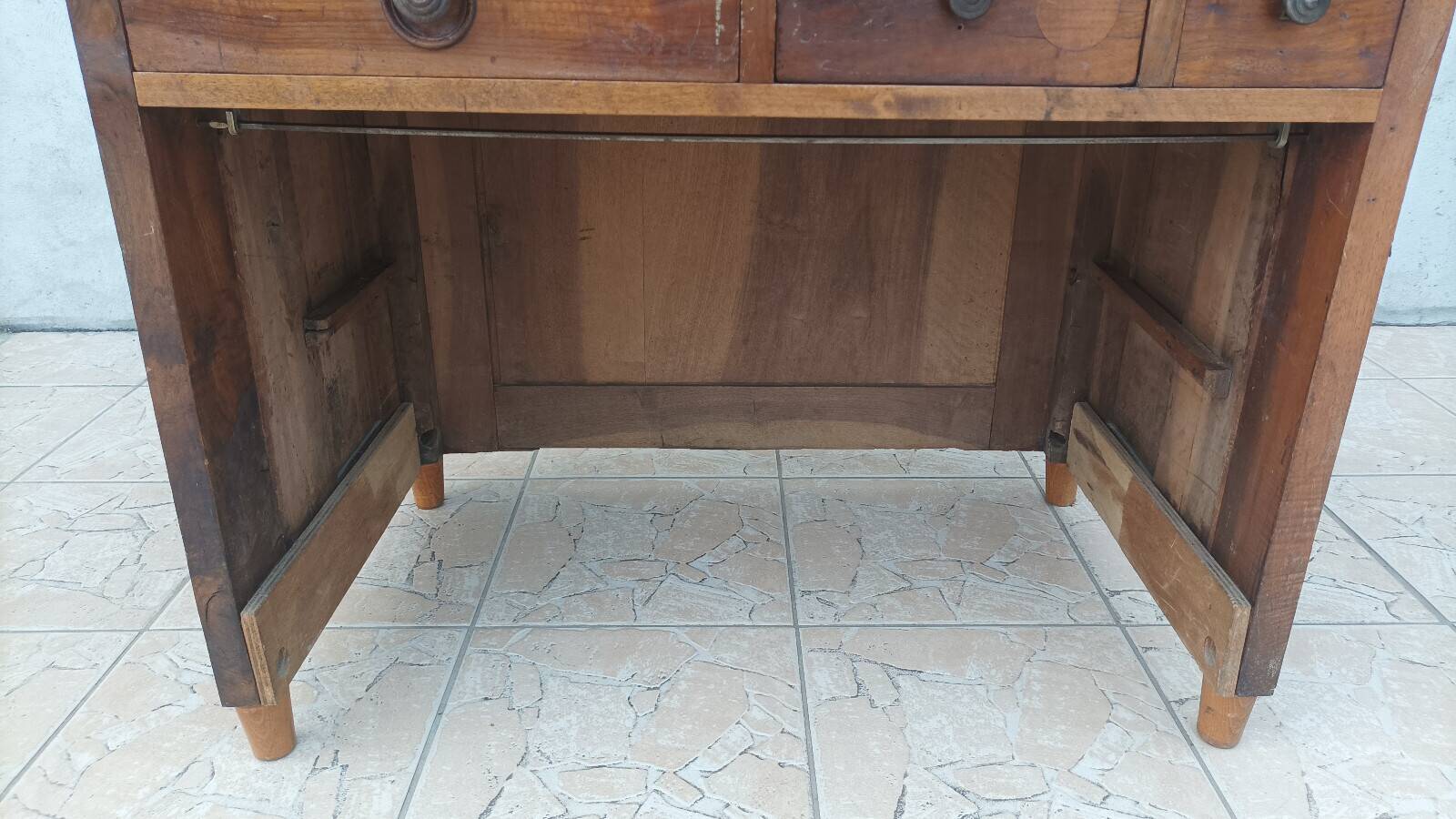 19th-century walnut writing desk.