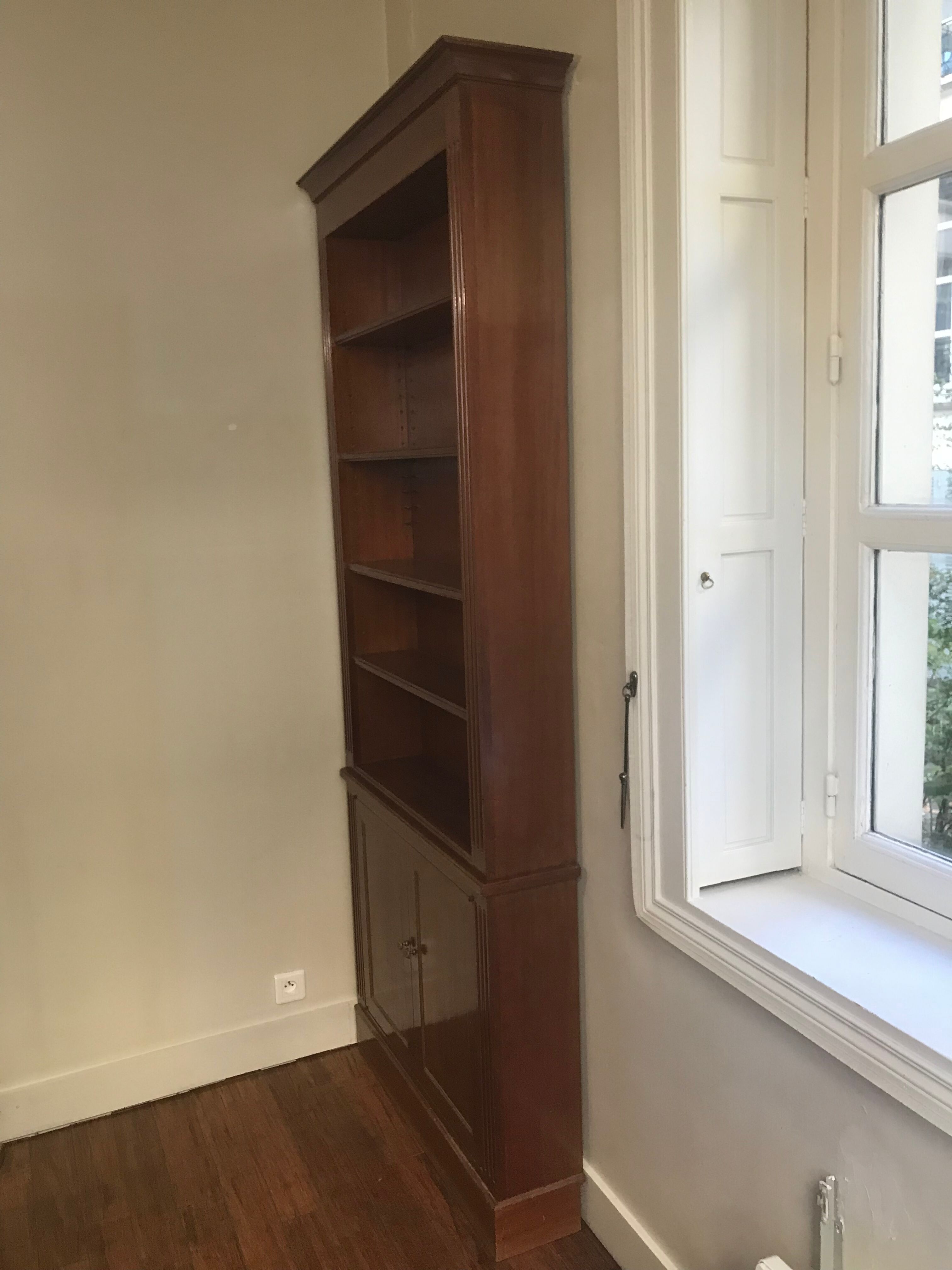 Antique wood bookcase furniture Napoleon III style