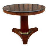 Round Empire-style marbled side table