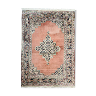 Oriental pakistani area rug orange wool carpet- 135x185cm