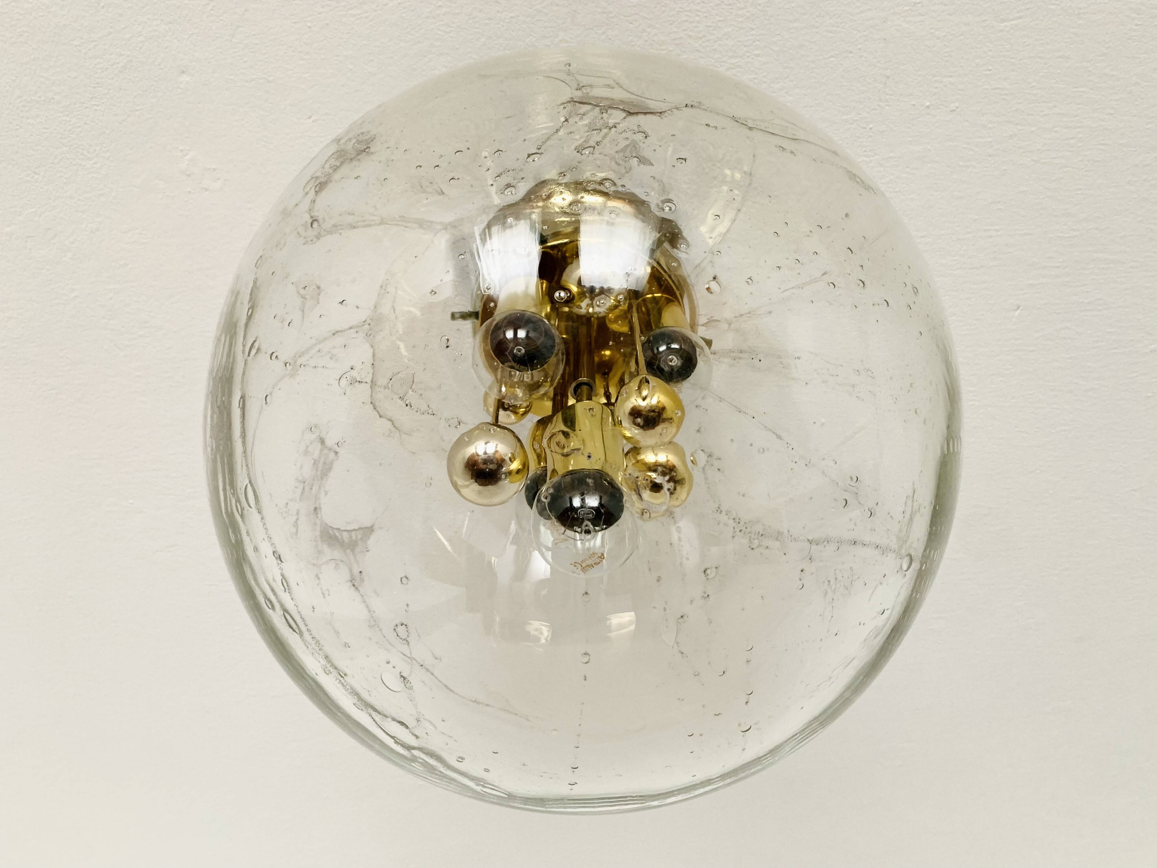 Ice Glass Flush Lamp by Doria