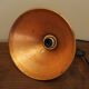 Danish Brass Pendant Lamp, Industrial Cone Shade, 1960s