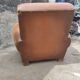 Red leather club chair