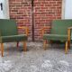 Pair of green Armchairs Tatra 1960
