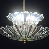 Art Deco pendant light Murano glass by Barovier, 1950