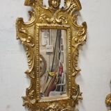 Mirror in gilded plaster with leaf 61x32