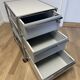USM Haller light grey wheeled caisson