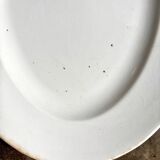 Creil & Montereau oval dish in white ironstone, "Labrador" service