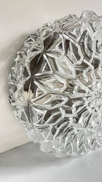 APPLIQUE Semi-Crystal Ceiling Light 1950s
