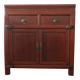 Antique painted 2 door cabinet with 2 drawers, 1910