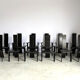 Ensemble de 12 chaises iris par Vandenberghe Pauvers, années 1990.