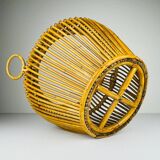 Vintage rattan basket, Italy, 1960s