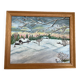 Winter landscape under snow oil on canvas signed