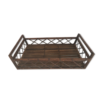 Old openwork bamboo basket