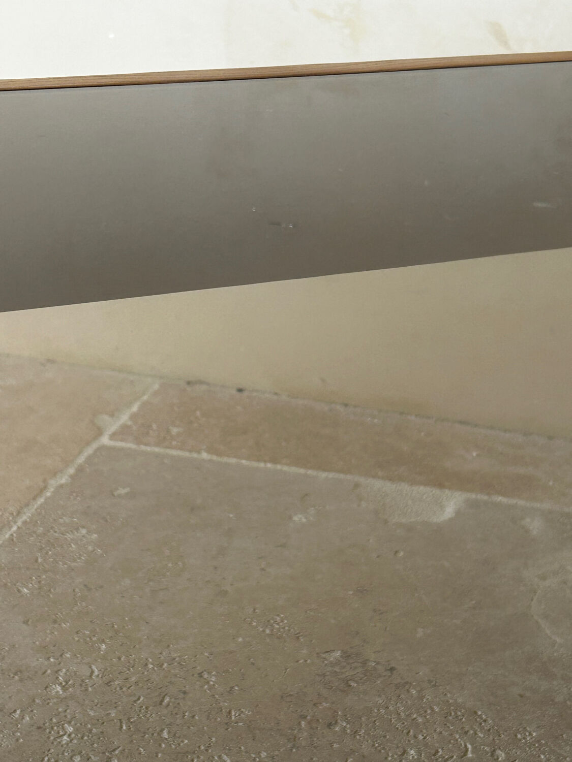 Wood and smoked glass coffee table