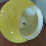 Suspension en verre jaune Vintage