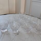 Lot of 10 crystal glasses aperitif