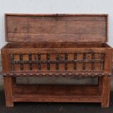 Console coffre en bois